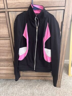 bebe Black Jacket with Pink Accents